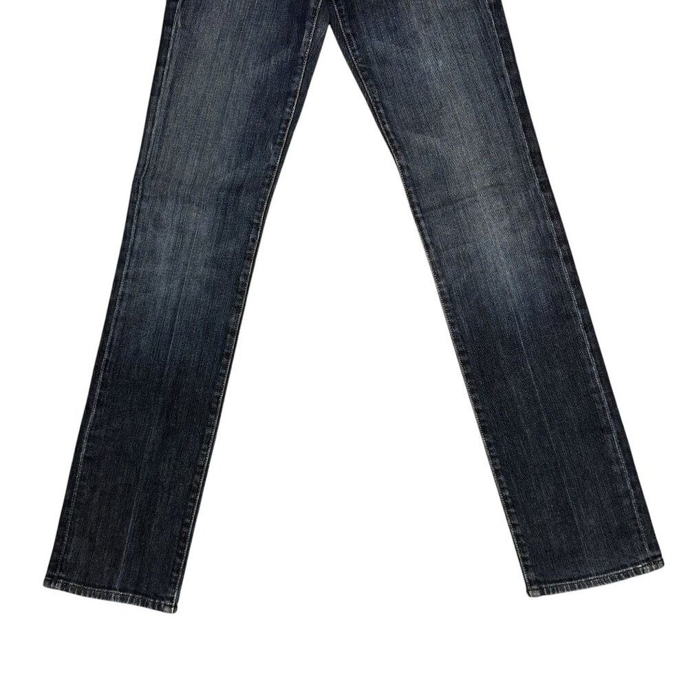 7 For All Mankind 7FAM Womens Jeans 27 34 Straight Leg Medium Wash Embroidered - Picture 4 of 8